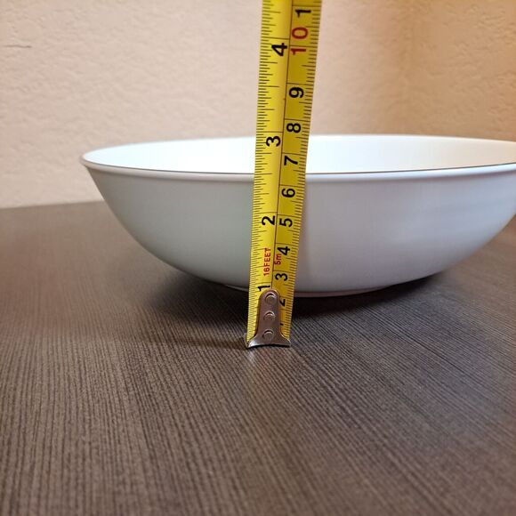 Vintage 40s-60s MCM Vita Craft Bavarian China Greenbriar Serving Bowl White - Picture 4 of 5